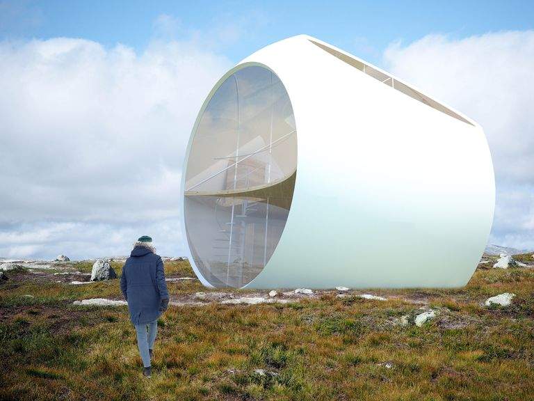 وفقًا للمطورين ، الشكل الأنسب للتكيف مع أماكن مختلفة كرة أرضية بخطة دائرية. سيسمح لك هذا التصميم بوضع المنزل في أي منطقة. - زاجل نيوز