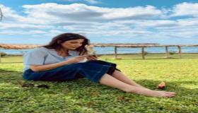 من داخل إحدى الحدائق.. نانسى عجرم بإطلالة كاجوال فى أحدث ظهور لها