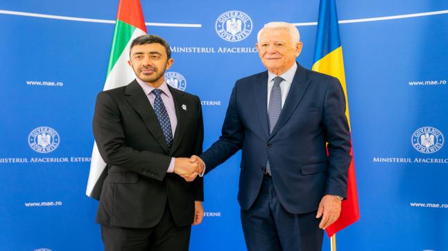 عبدالله بن زايد و وزير خارجية رومانيا يبحثان العلاقات الثنائية و القضايا ذات الاهتمام المشترك