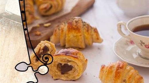 الكرواسون السريع بالشيكولاتة