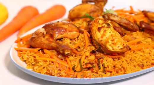 طريقة عمل الرز البخاري بالزبيب والجزر