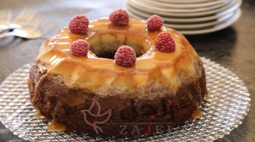 طريقة صناعة كيكة قدرة قادر بالكريم كراميل