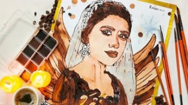 عروس الجنة” لوحة بالقهوة لوداع نيرة أشرف.. إسراء: تخيلت نفسي مكانها