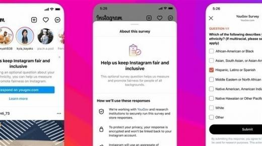 إنستغرام تدرس سؤال المستخدمين عن خلفيتهم العرقية