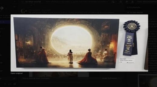 لوحة أنشأها الذكاء الاصطناعي تفوز بمسابقة فنية