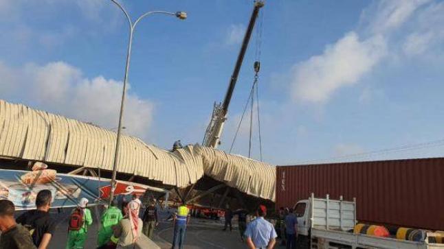 انهيار جسر على طريق المطار الدولي ووقوع إصابات في عمّان