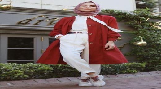أزياء محجبات باللون الأحمر