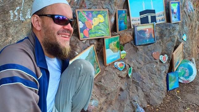 فنان عربي ضرير لوحاته معجزة