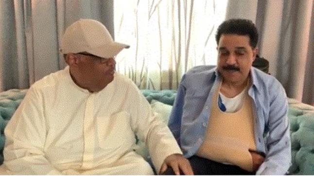الظهور الأول لعبد الرويشد بعد خروجه من المستشفى مع صديقه نبيل شعيل