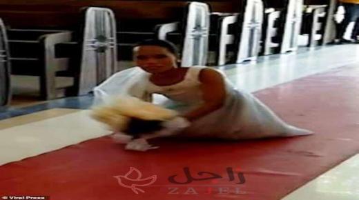 عروس بلا ساقين تتحدى الإعاقة في حفل زفافها