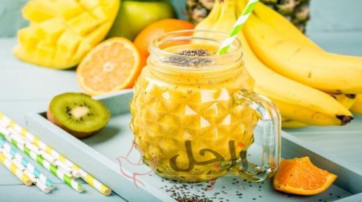 عصير الأناناس بالمانجو والكيوي