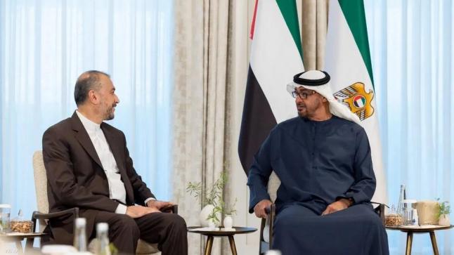 رئيس دولة الإمارات يستقبل وزير خارجية إيران