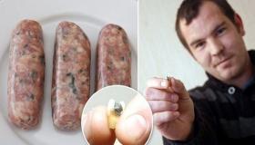 شاب يجد ضرس انسان بداخل نقانق