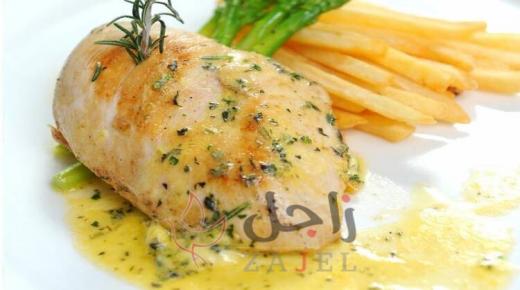 دجاج بالزبدة والثوم