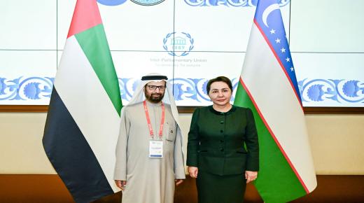 علي النعيمي يبحث التعاون البرلماني مع رئيسة مجلس الشيوخ الأوزبكستاني