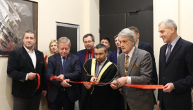 الرئيس الأوكراني الأسبق يوشنكو ورئيس الوزراء الأسبق كيناخ يفتتحان مقرّ المجلس الأوكراني العربي التجاري الجديد