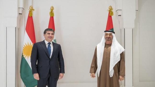 الشيخ محمد بن زايد يلتقي رئيس إقليم كوردستان في لندن