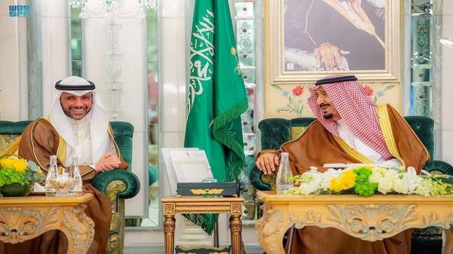 العاهل السعودي يستقبل رئيس دولة الكويت