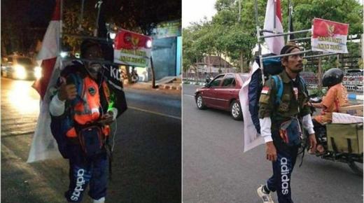 ناشط إندونيسي يقطع 800 كيلومتر سيراً على الأقدام ليلتقي بالرئيس