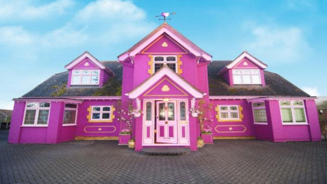 امرأة تُحوّل منزلها إلى مكانٍ خيالي باللون الوردي وتستقطب المشاهير
