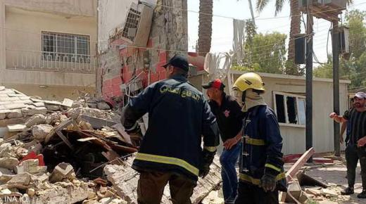 محاصرون تحت الأنقاض اثر انهيار مطعم في بغداد