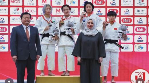 بشيرات تهدي الإمارات فضية بطولة آسيا للجودو بتايلاند
