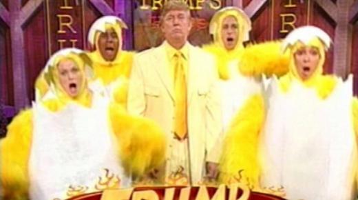 ترامب يرقص مع الصيصان!