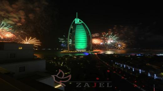 برج الخليفة يبهر العالم خلال الاحتفال بالعام الجديد