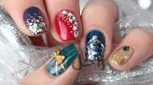 مناكير غليتر لمظهر احتفالي جذاب في حفل نهاية العام