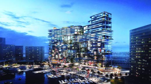 حدائق بابل المعلّقة في أيقونة من الصلب والزجاج في دبي