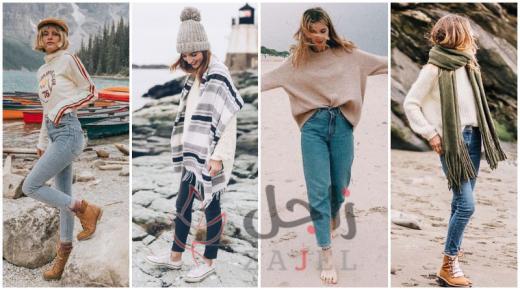 ازياء تناسب الشاطئ في فصل الشتاء .. صور