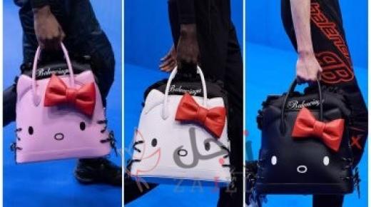 فى عرض أزياء Balenciaga بباريس شنط “كيتى” للرجال وجيبونات ضخمة للنساء
