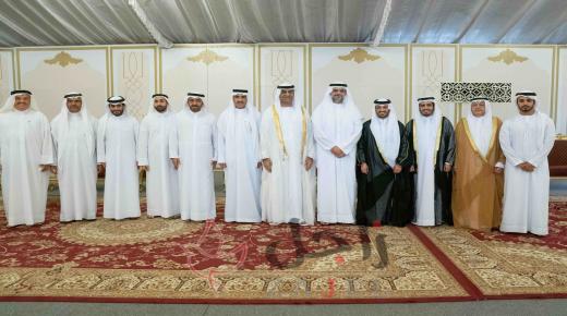 ولي عهد الشارقة وعبدالله بن سالم يحضران حفل استقبال بمناسبة زفاف نجل رئيس الديوان الأميري