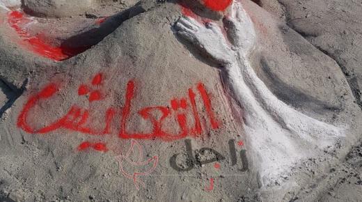 في مشروع حقوق الإنسان وتعزيز المواطنة  طلبة عبروا عن التسامح والتعايش بالنحت على الرمال