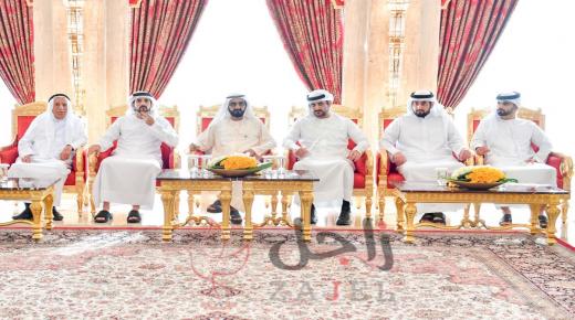 لقاء محمد بن راشدعدد من الشيوخ وكبار المسؤولين والوزراء في الدولة