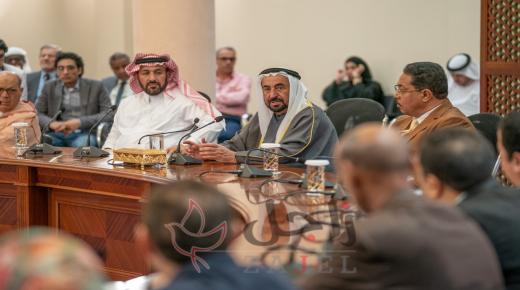 ضيوف مهرجان الشارقة للشعر الربي يلتقي بهم سلطان بن محمد القاسمي