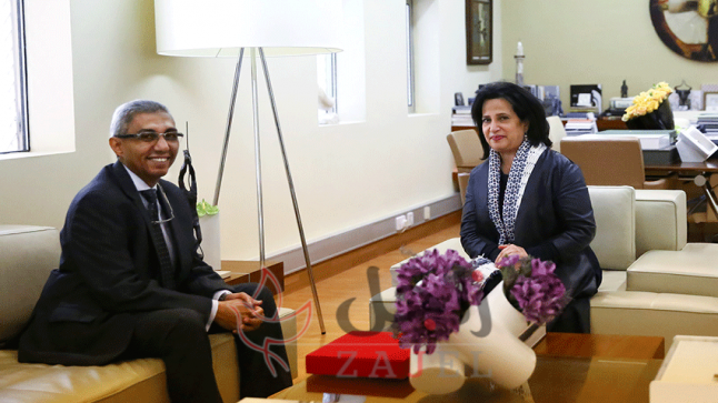 إستقبال الشيخة مي السفير المصري واستعراض العلاقات الثقافية المشتركة بين البلدين.