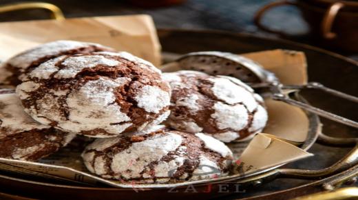 بسكويت بالجوز والشوكولاتة