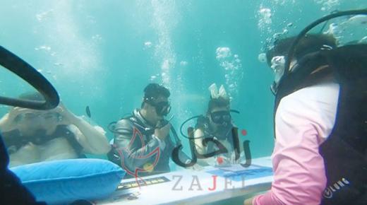 عروسان يعقدان قرانهما في أعماق البحار