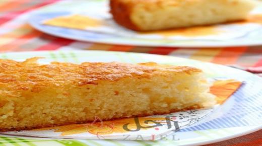 كيكة الزبادي بالسميد بدون بيض