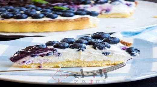 تشيز كيك بالبلوبيري الطازج بدون فرن