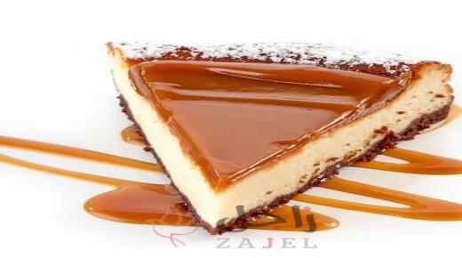 تشيز كيك بصلصة الكراميل