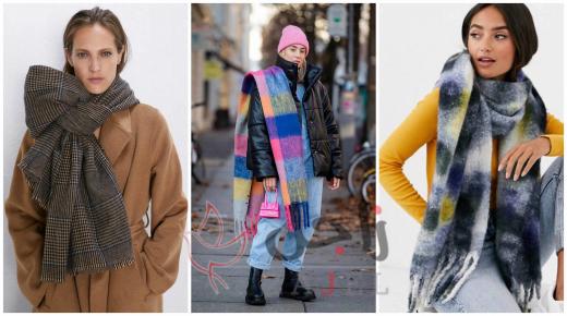 كيفية ربط السكارف العريض