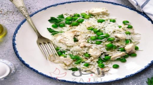 رز بالبازيلا والدجاج