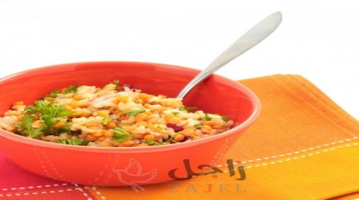 أرز بالعدس الأصفر للنباتيين