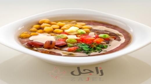 فول مدمس باللبن