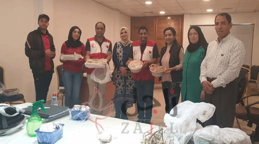 مساعدة الهلال الأحمر:العمل على تدريب الأسر المتعففة على العمل الزراعي
