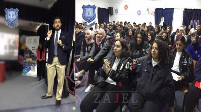 جامعة عمان الأهلية تزور مدارس المنهل العالمية