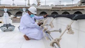 20 دقيقة مدة غسيل سطح الكعبة المشرفة اليوم