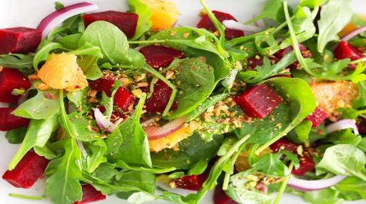 كيفيه عمل سلطه الجرجير والشمندر